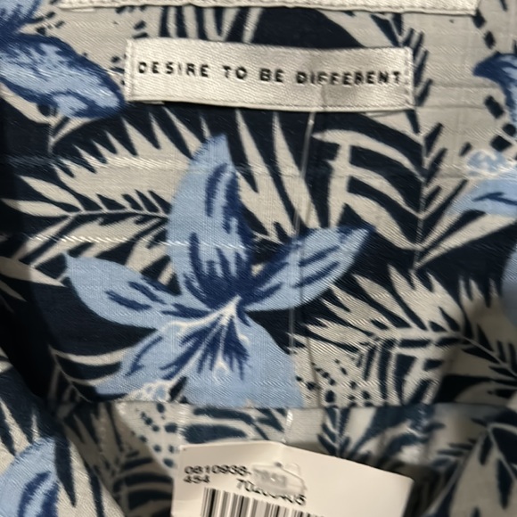 Nickel & Iron Hawaiian Print Men Collared and Button-down Shirt. NWT Size Large. - Picture 5 of 6